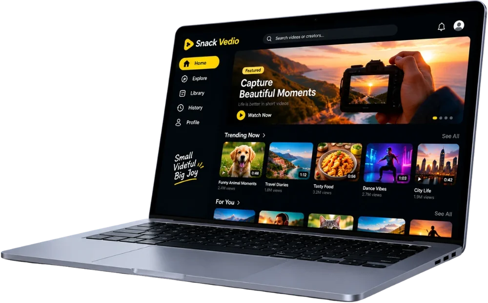 Langkah 3: klik Unduh untuk download video Snack Video di laptop